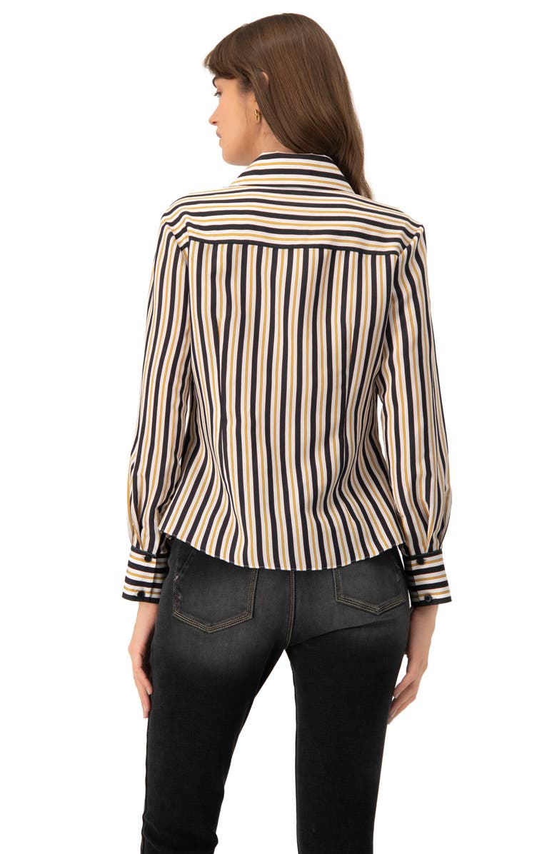 IVONNE Classic Striped Long Sleeve Shirt, Alternate, color, Striped