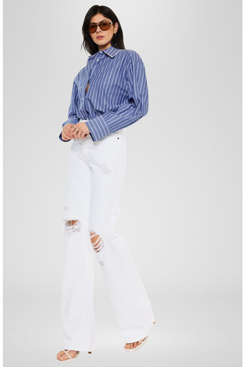 Montana Ultra High Rise 90's Flare Jeans, Alternate, color, White