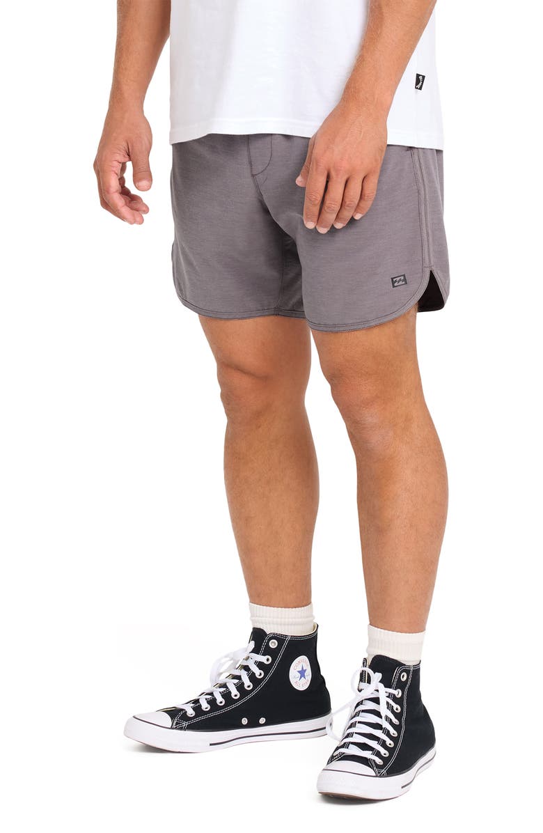 Billabong Surftrek Transit Elastic Waist Hybrid Shorts, Alternate, color, Shark