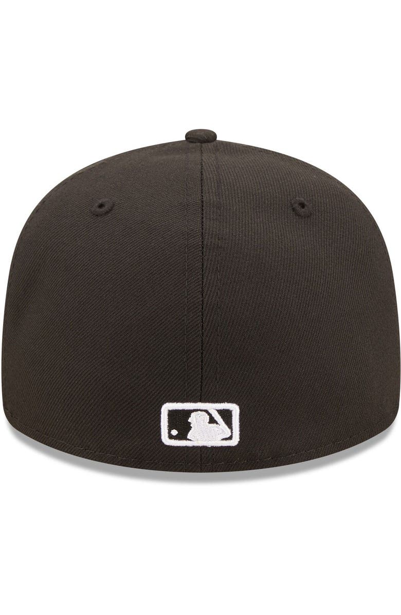 New Era Men's New Era Seattle Mariners Black & White Low Profile 59FIFTY Fitted Hat, Alternate, color, 