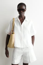 COS Oversized Short-Sleeved Linen Shirt