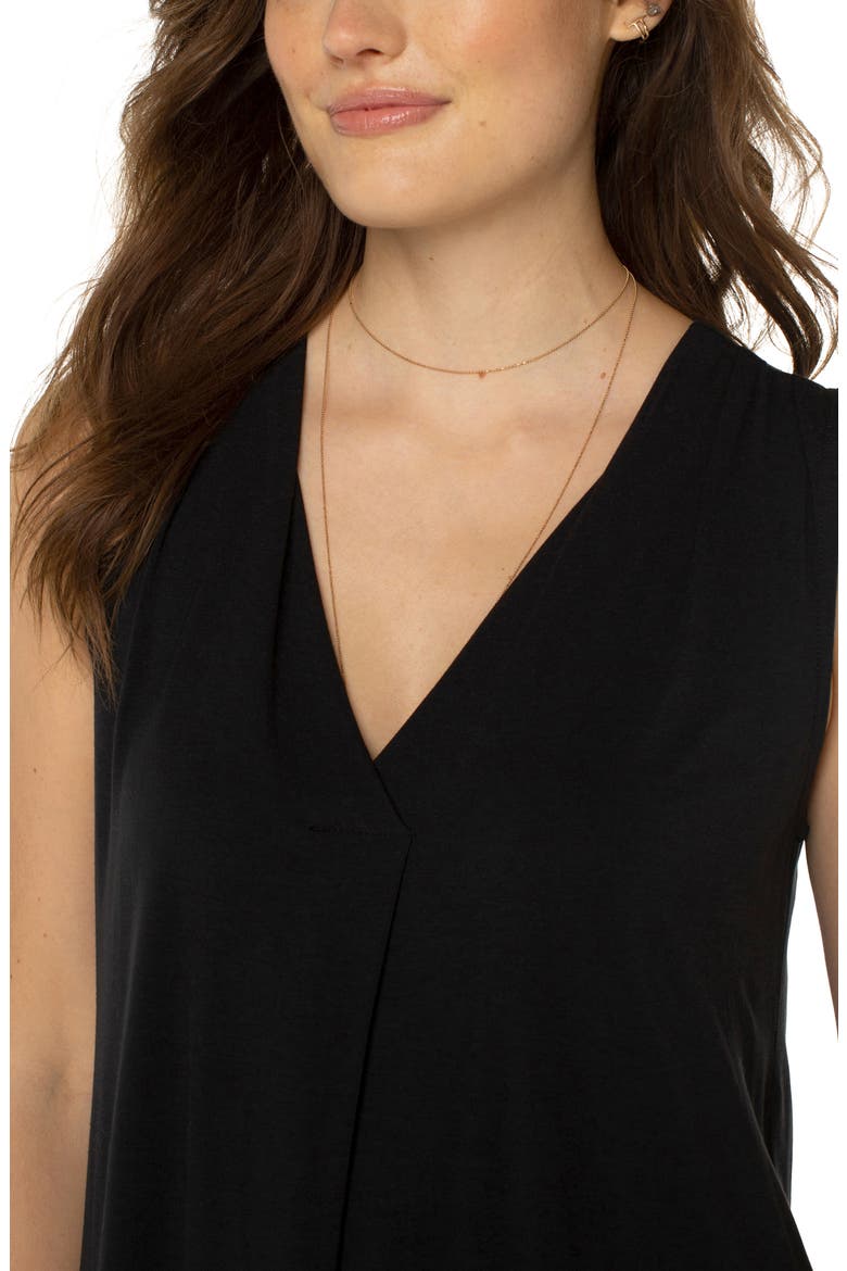 V-Neck Sleeveless Knit Top, Alternate, color, BLACK