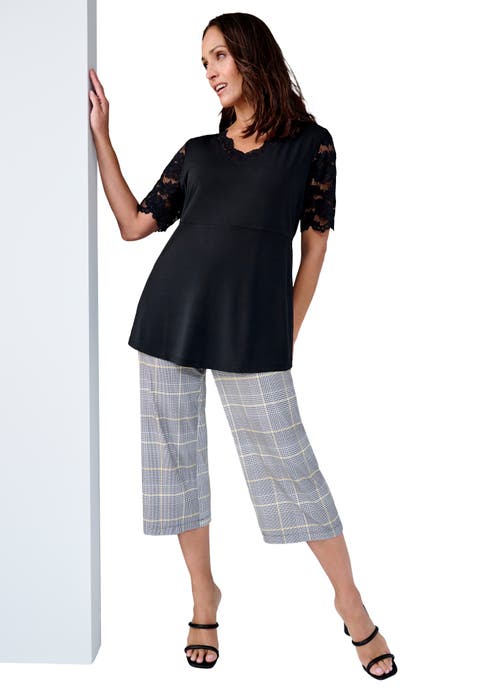 Stretch Knit Wide Leg Pant (Petite Plus & Plus)