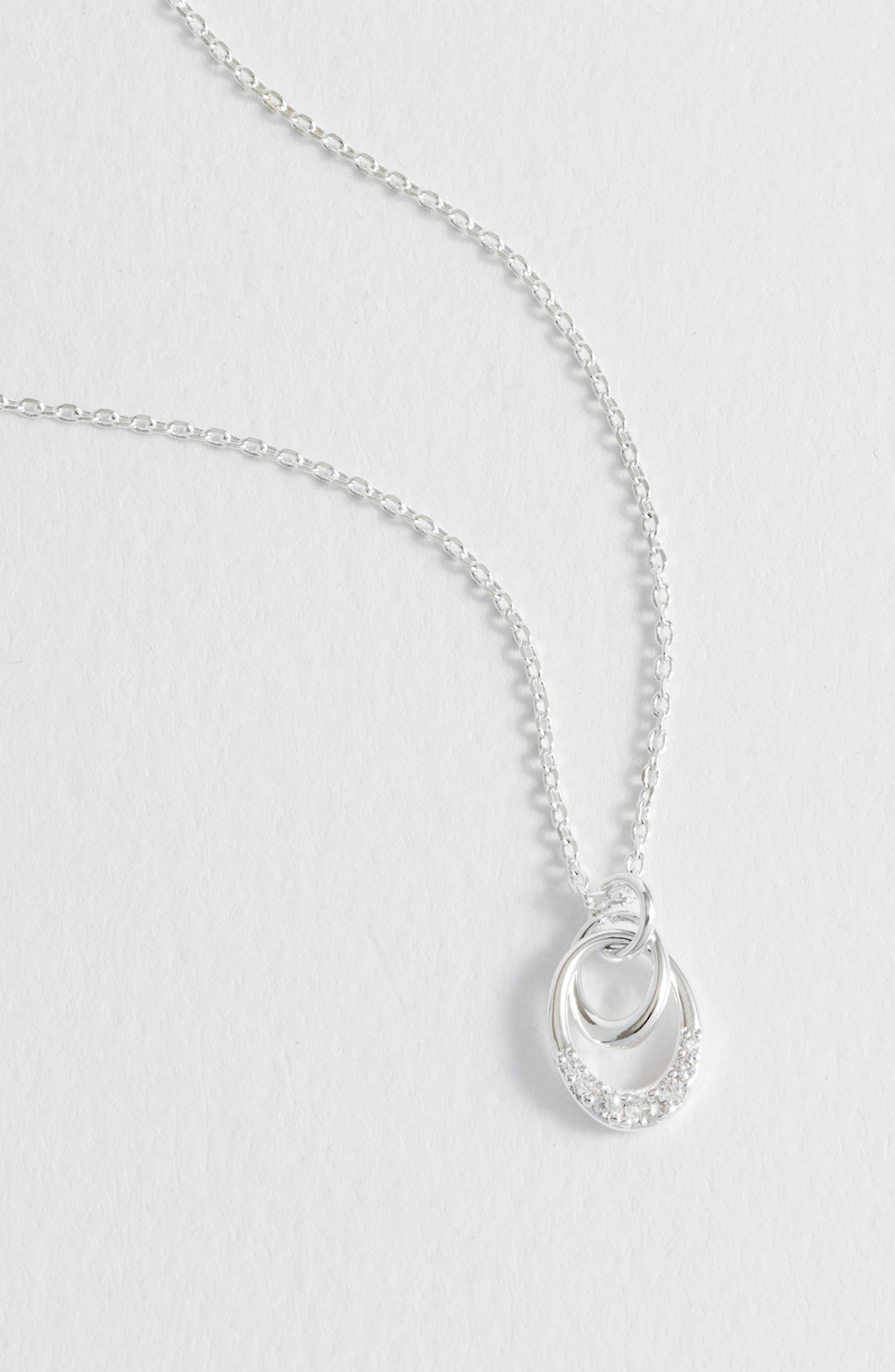 Estella Bartlett Oval Interlinked Cubic Zirconia Pendant Necklace ...