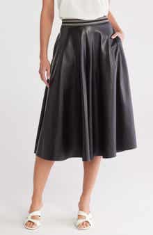 Halogen® Faux Leather Wide Leg Culottes