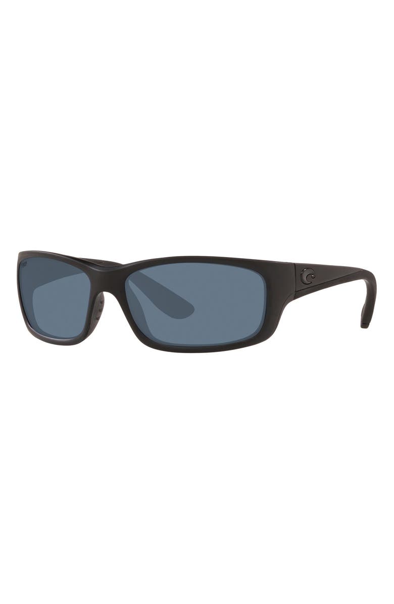 Costa Del Mar 62mm Polarized Wraparound Sunglasses, Alternate, color, Black