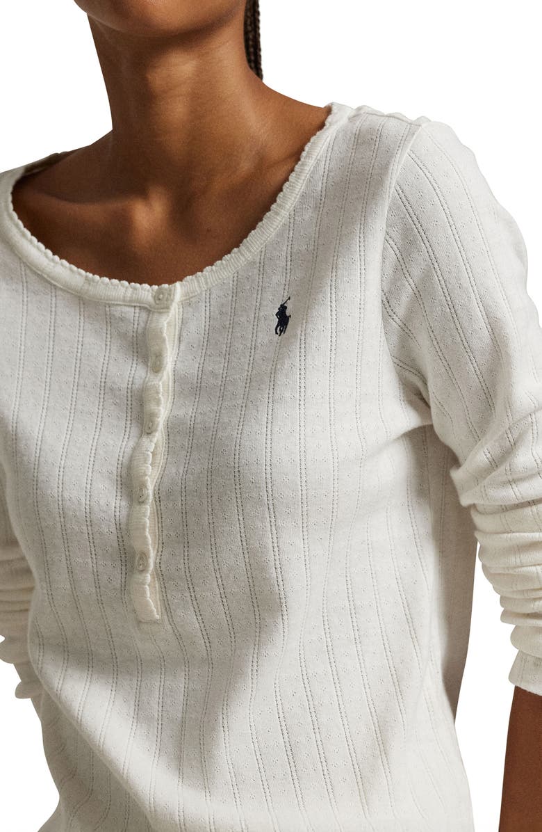 Polo Ralph Lauren Henley Cotton Pajamas, Alternate, color, Egret