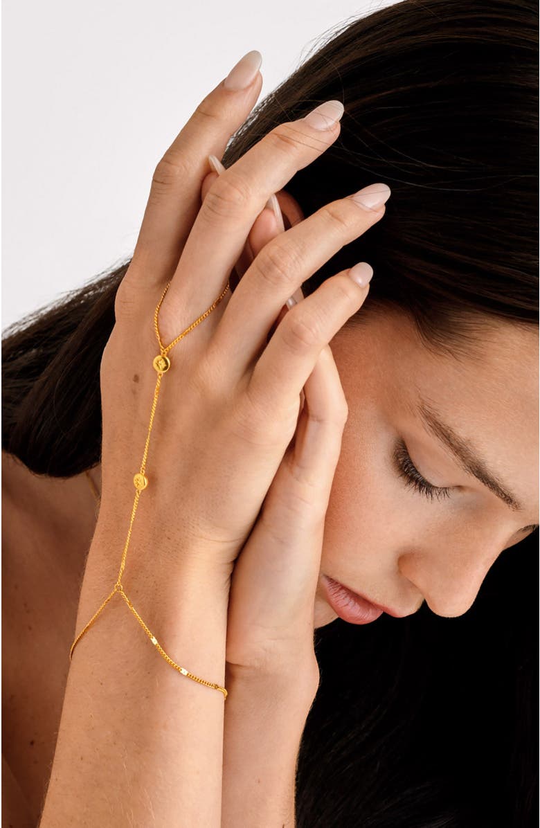Katie Loxton Aphira Hand Chain, Alternate, color, Gold Coated