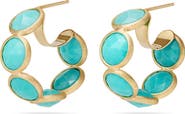 Marco Bicego Jaipur Color Turquoise Hoop Earrings