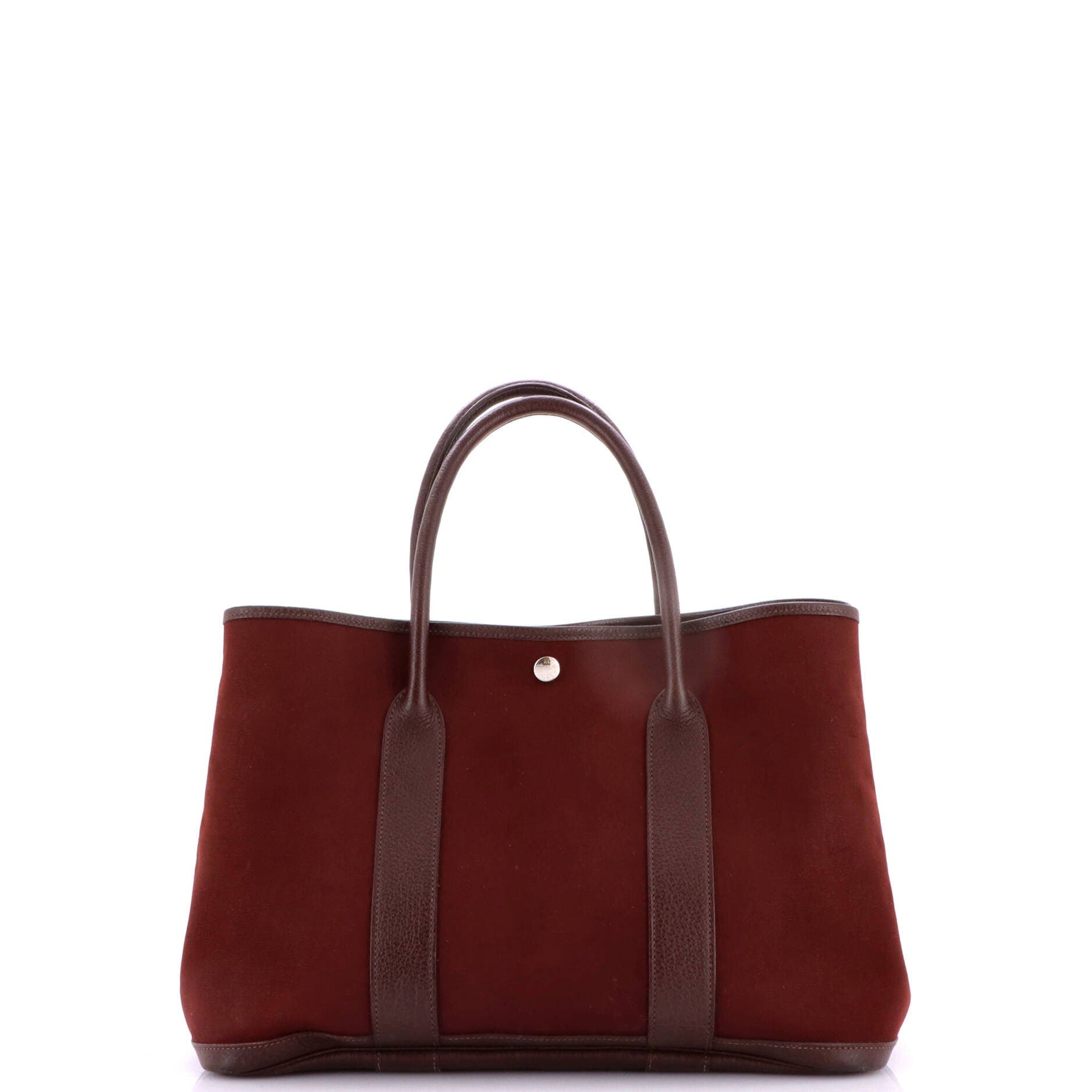Garden Party Tote Toile and Leather 36, Alternate, color, Red
