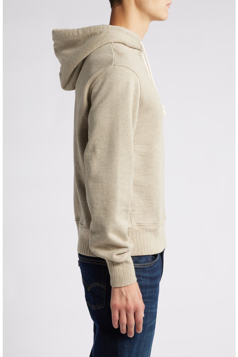Organic Cotton Hoodie, Alternate, color, V GREY MELANGE