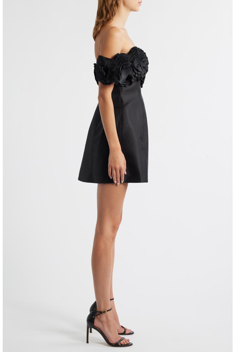 Trusley Off the Shoulder Minidress, Alternate, color, BLACK