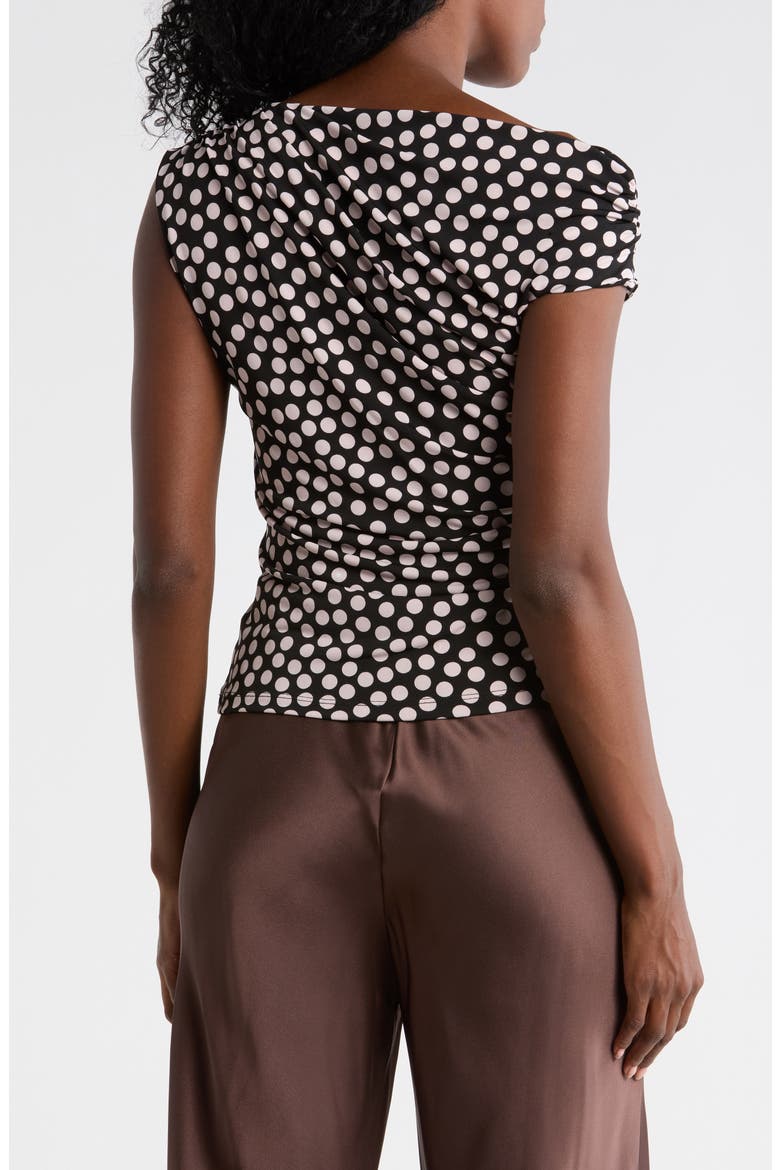 Asymmetric One-Shoulder Top, Alternate, color, BLACK/ BLUSH