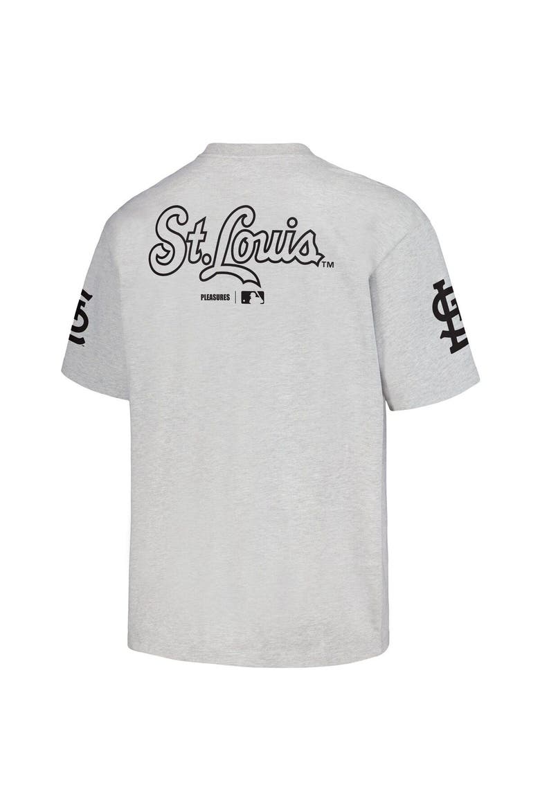 Men's PLEASURES  Gray St. Louis Cardinals Team T-Shirt, Alternate, color, Gray