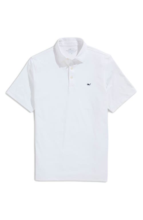 Vineyard Vines Sankaty Performance Polo In White Cap