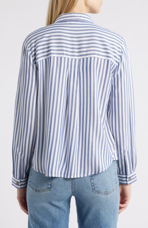 BEACHLUNCHLOUNGE BEACHLUNCHLOUNGE CANDACE STRIPE BUTTON-UP SHIRT
