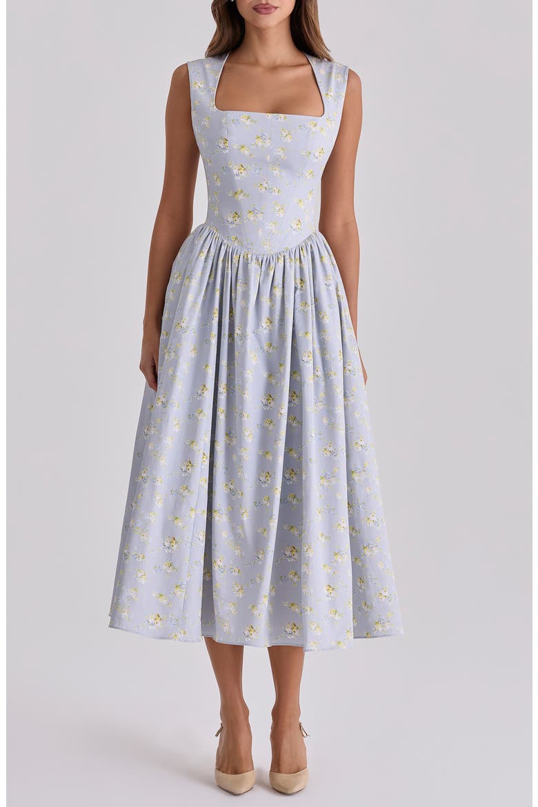 house of cb blue floral dress Elia Midi – Rent with Iz it offers flexibility and breathability for all House OF CB Minerva Floral