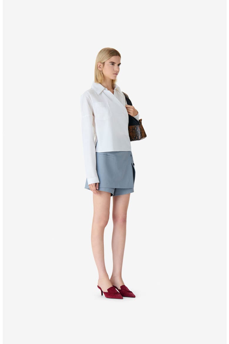 Lyra Poplin Shirt, Alternate, color, Ice Gray