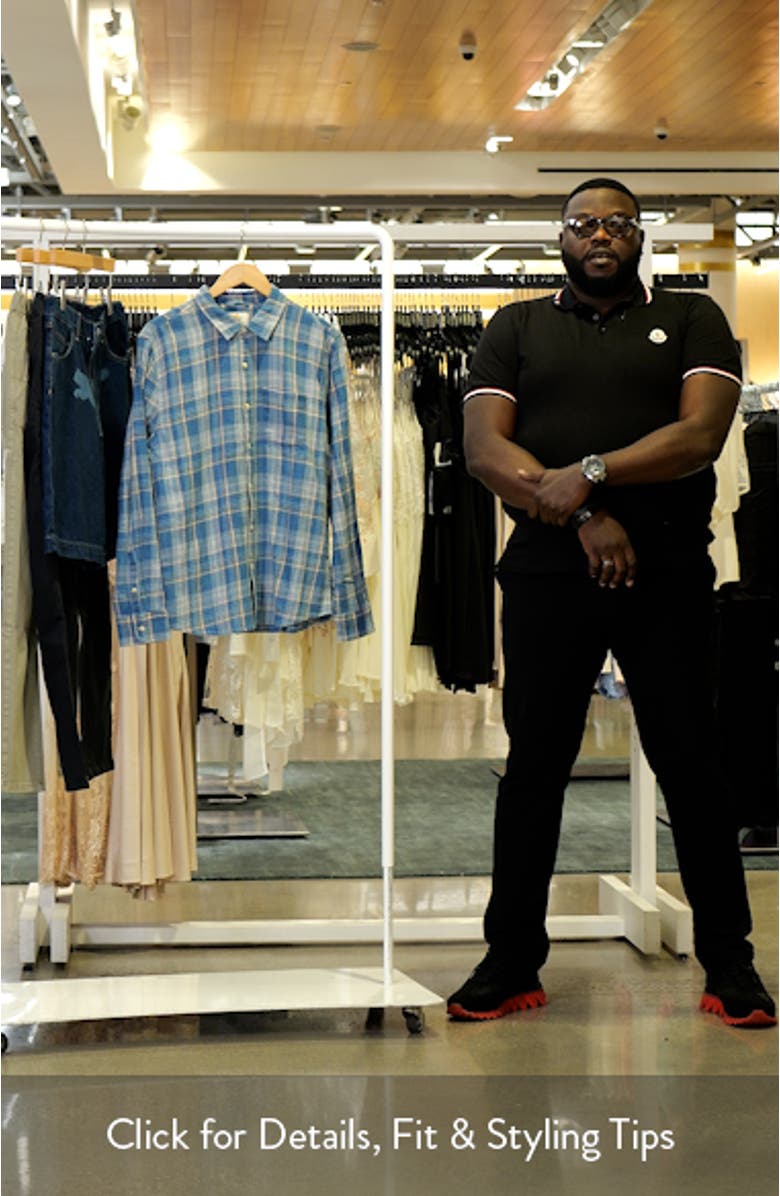 Classic Plaid Stretch Cotton Button-Up Shirt, sales video thumbnail