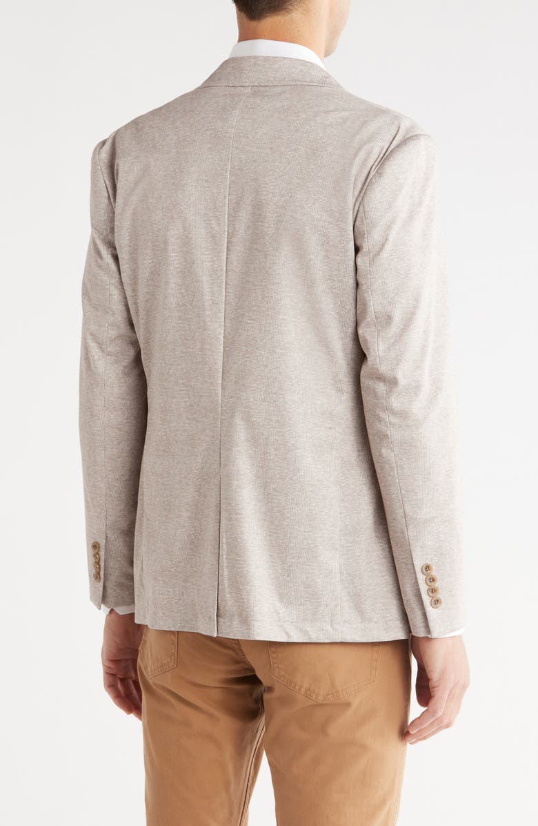 Lucky Brand Slim Fit Glen Plaid Knit Sport Coat, Alternate, color, Tan