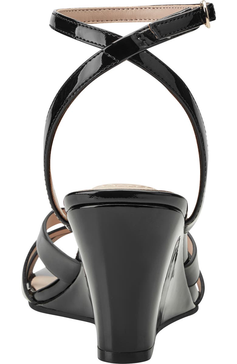 Bandolino Adler Ankle Strap Wedge Sandal, Alternate, color, Black 001