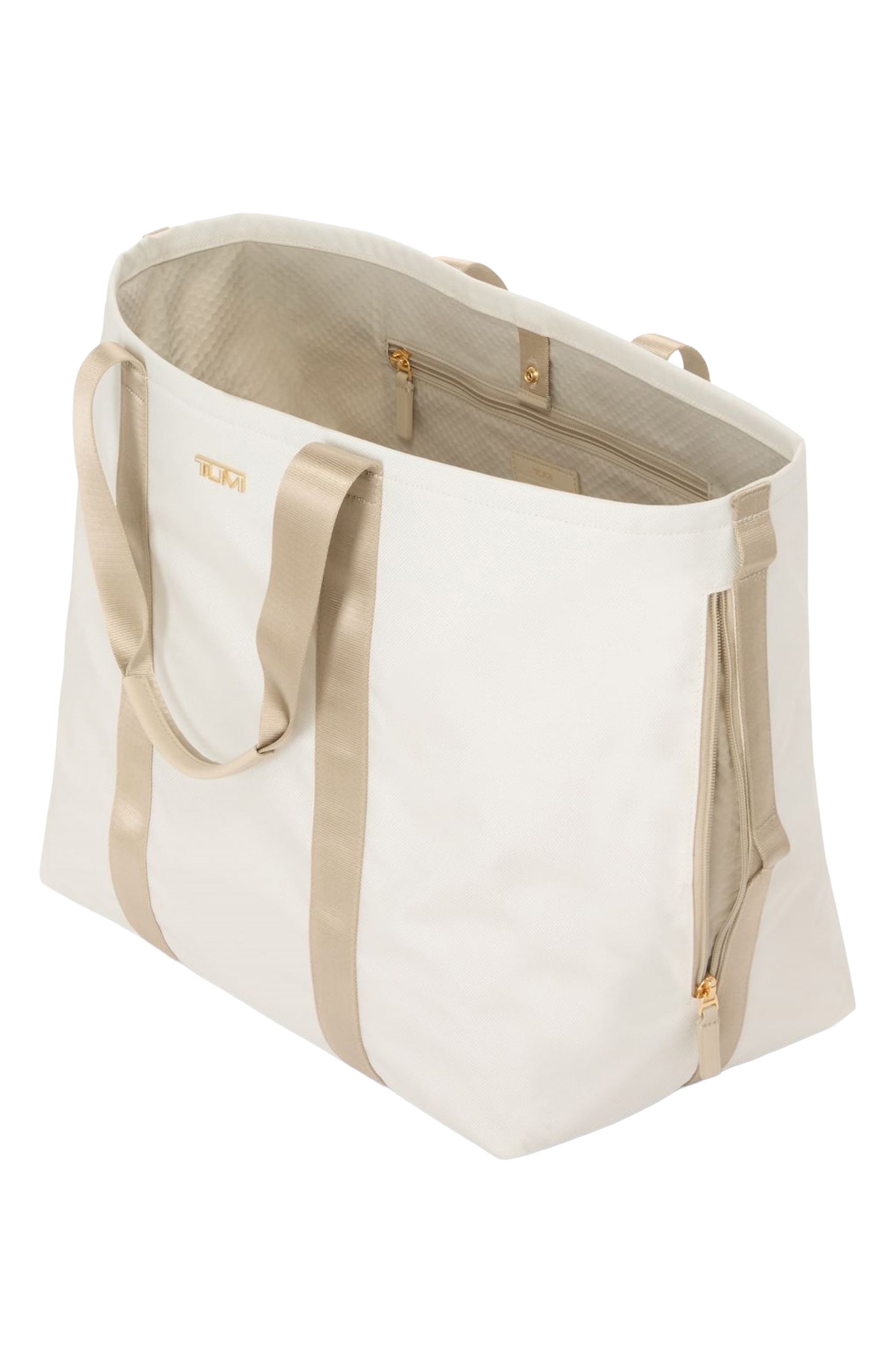 Alpha Bravo Essential Large East/West Tote, Alternate, color, OFF WHITE/ TAN