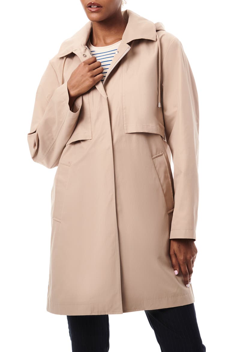 Rain Coat with Removable Hood, Main, color, ASH