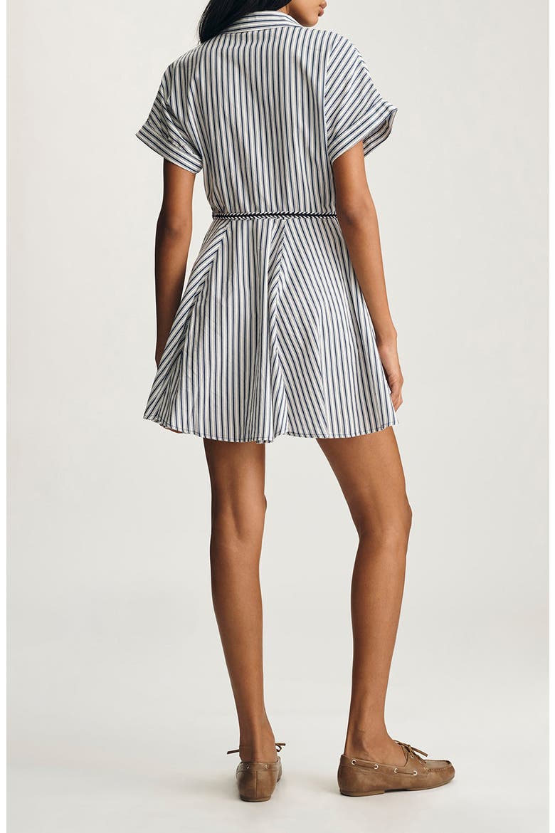 Stripe Tie Waist Dolman Sleeve Minidress, Alternate, color, NAVY STRIPE PRINT