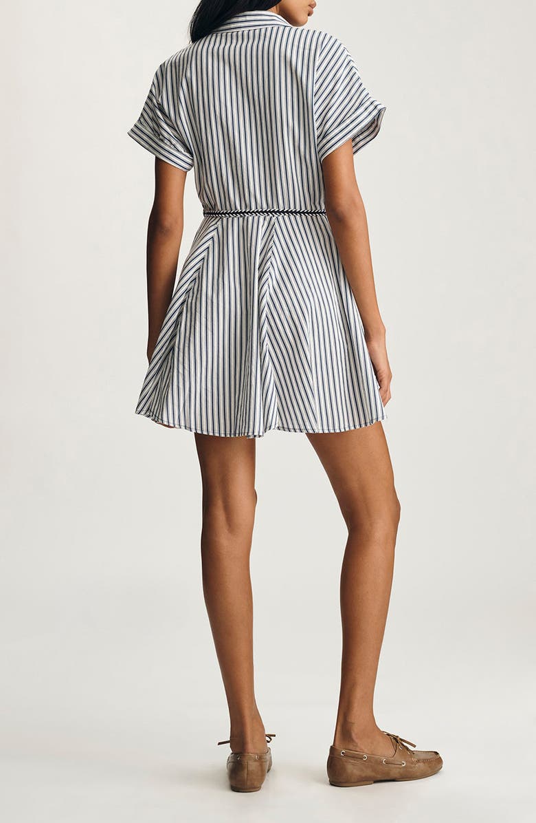 Mavi Jeans Stripe Tie Waist Dolman Sleeve Minidress, Alternate, color,