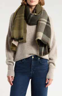 BCBG Plaid Reversible Scarf