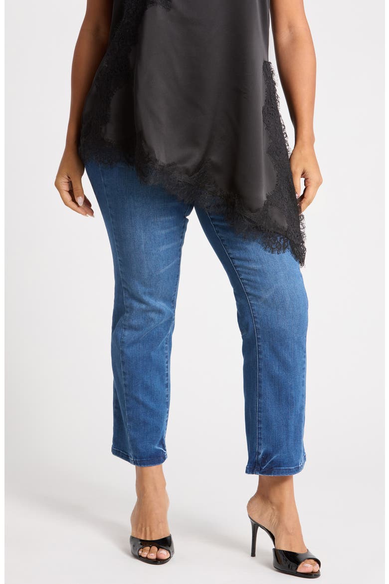 Twisted Seam Barely Bootcut Jeans, Main, color, MID WASH