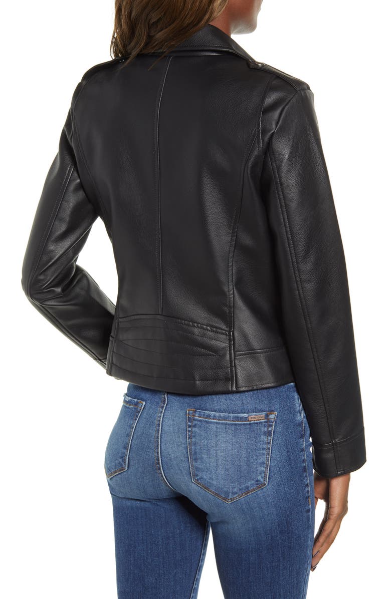 BB Dakota by Steve Madden BB Dakota Faux Leather Moto Jacket, Alternate, color, 