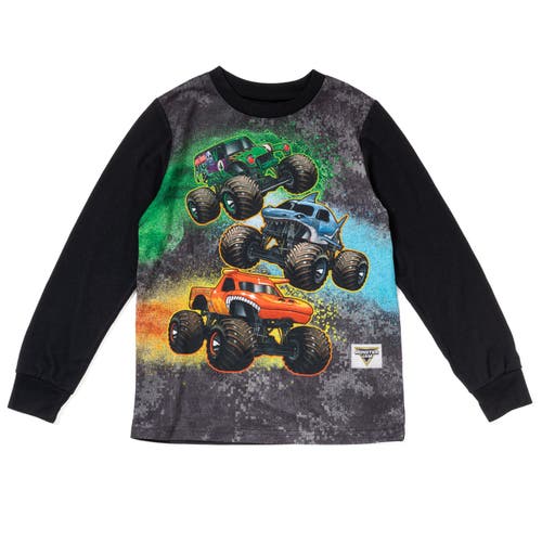 Monster Jam Pajama Shirt & Pants Set In Black