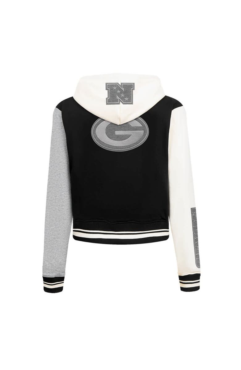 PRO STANDARD Women's Pro Standard Gray Green Bay Packers Reverse French Terry Colorblock Full-Zip Hoodie, Alternate, color, 