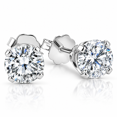 VS .65ct Diamond Studs 14K Gold Lab Grown