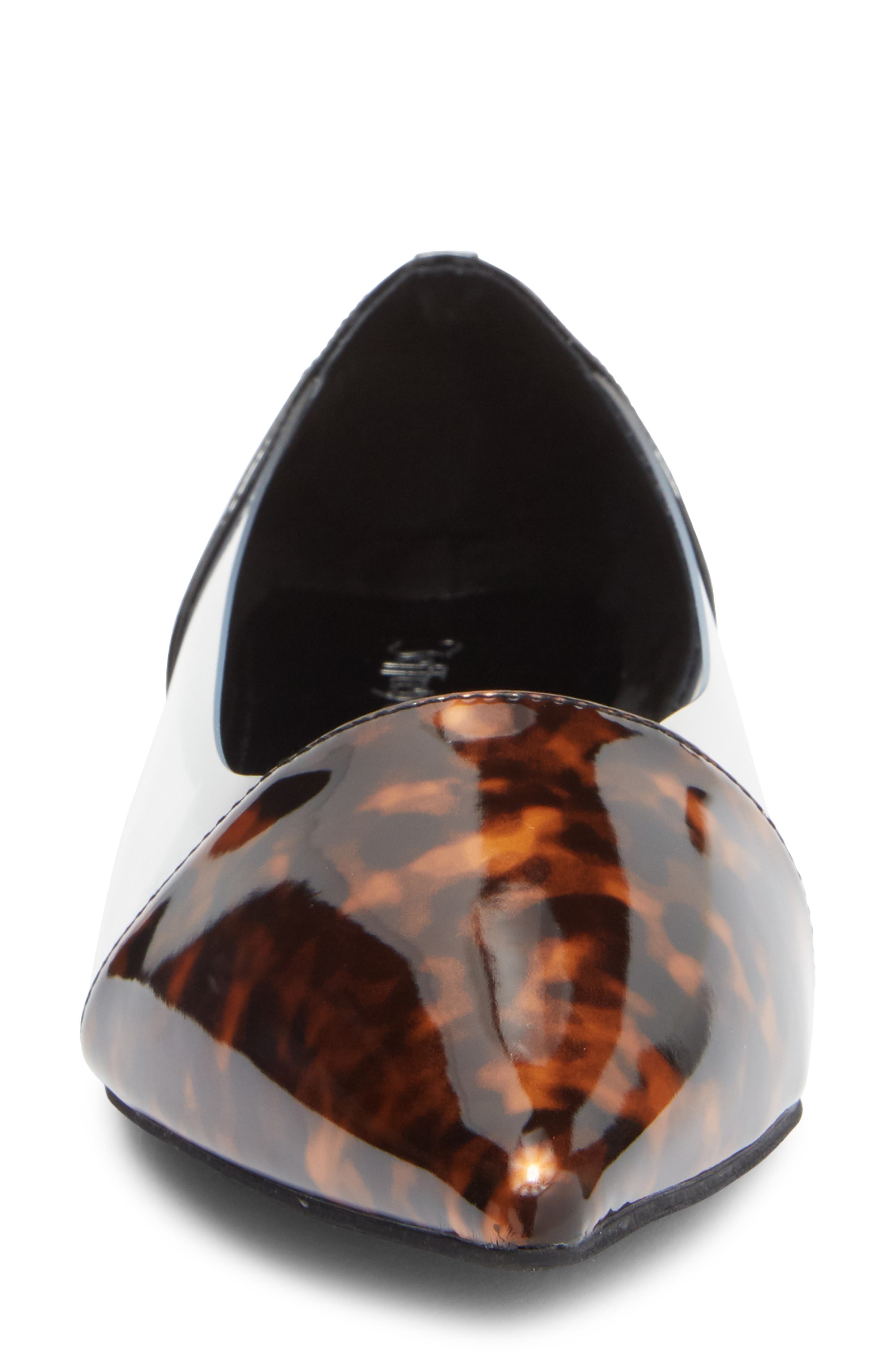 Jeffrey Campbell Stealthy Pointed Toe Flat, Alternate, color, Tortoise Black Patent