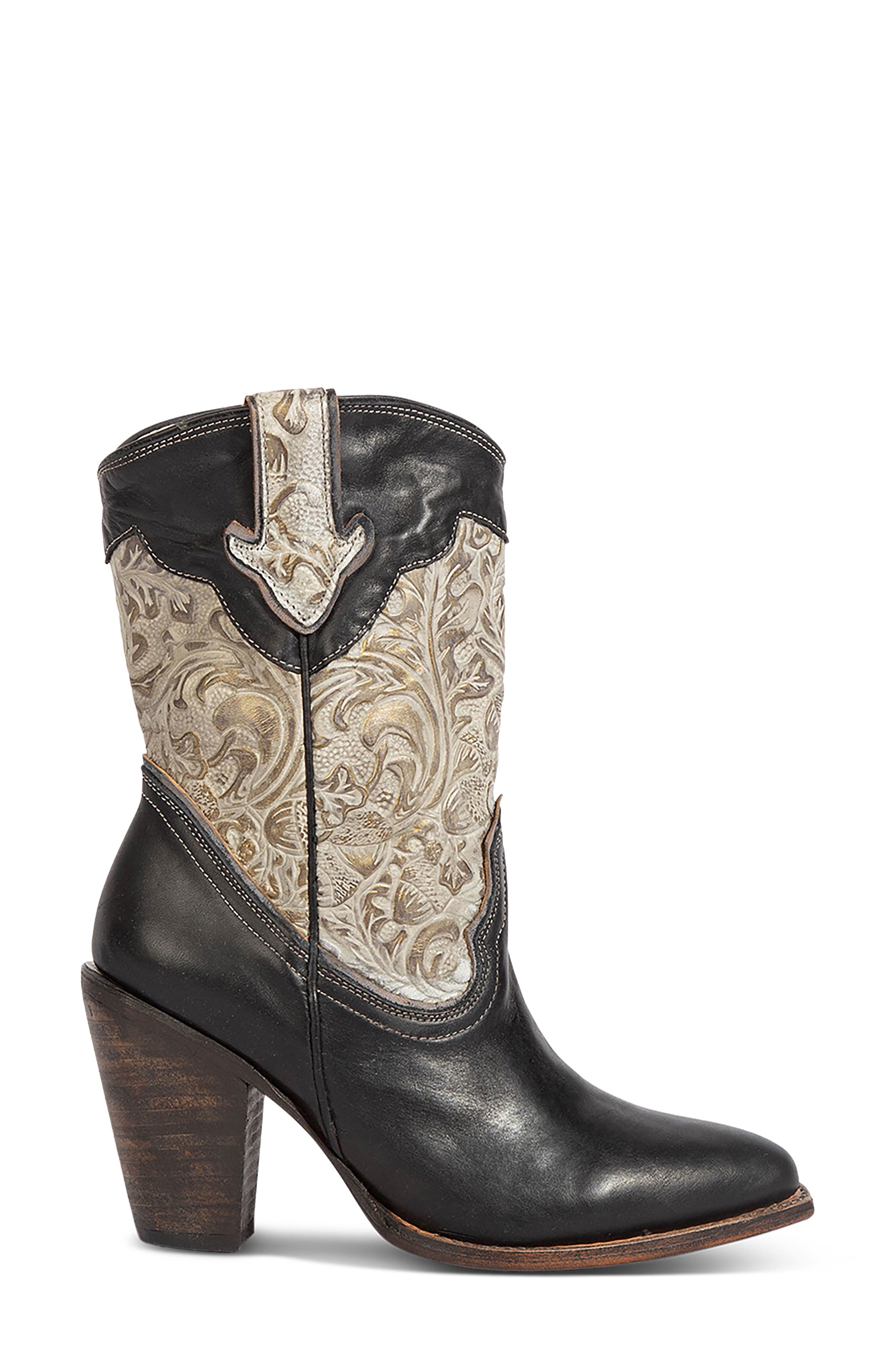 Loretta Western Boot, Alternate, color, BLACK