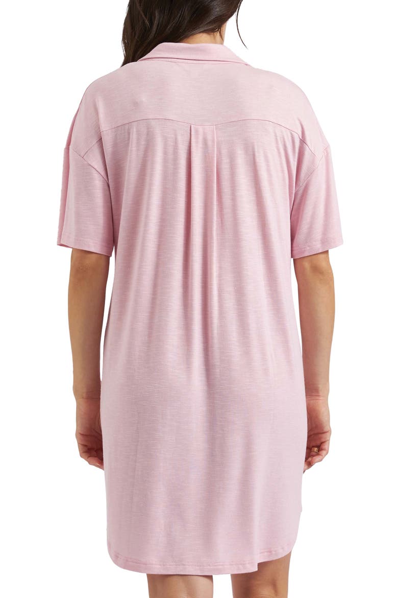 Dreamy Button Down Maternity Sleep Shirt, Alternate, color, DUSTY PINK
