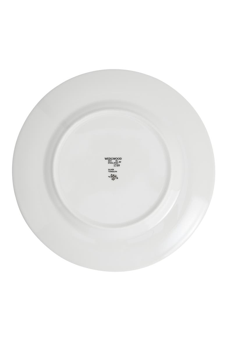 Silver Tonquin Bone China Plate, Alternate, color, SILVER