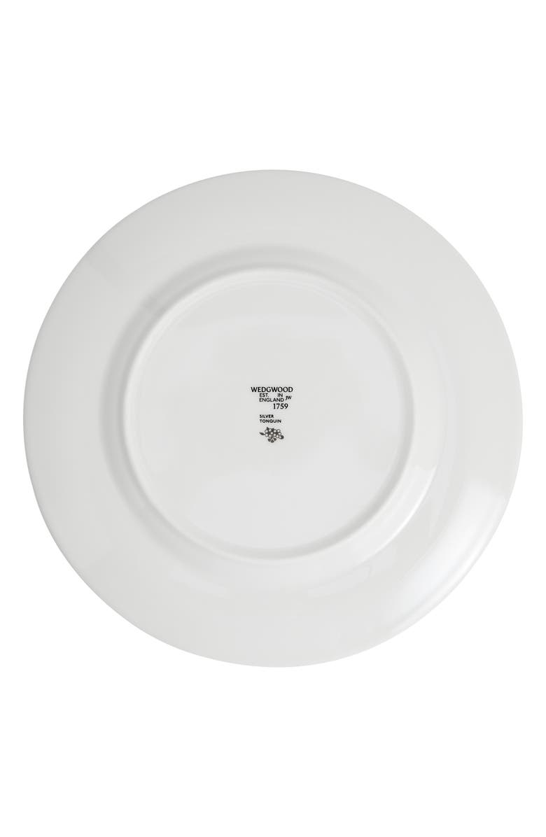 Wedgwood Silver Tonquin Bone China Plate, Alternate, color, Silver
