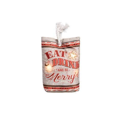 Eat Drink & Be Merry Light-Up LED Doorstop