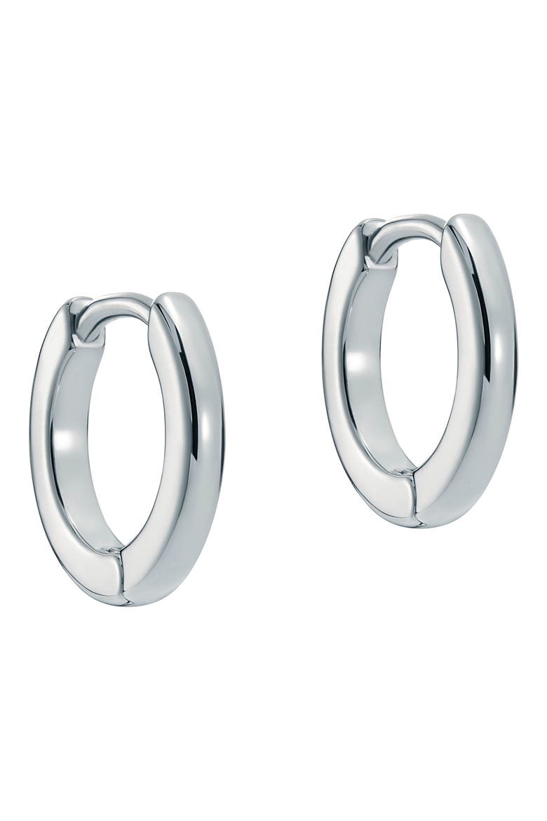 Crislie Logo Hoop Earrings, Alternate, color, SILVER TONE