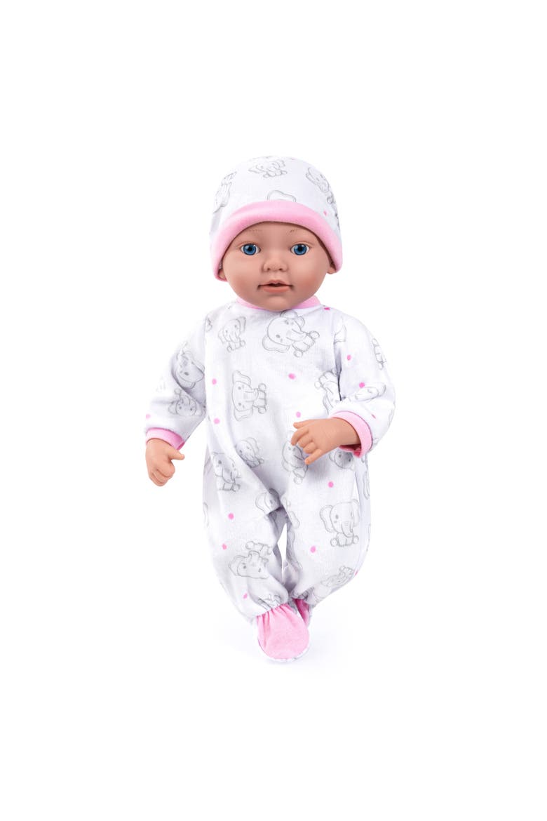 Reborn 15 Inch Baby Doll Set White Pink Elephant, Alternate, color, Multicolored