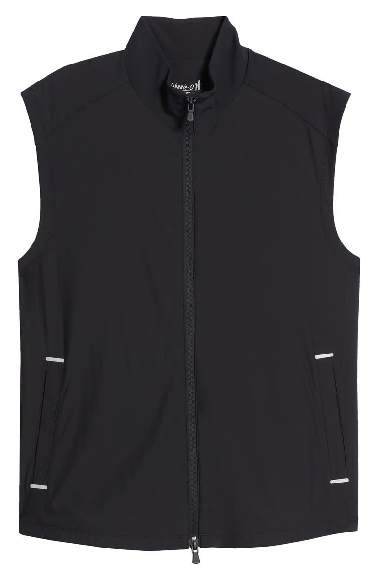 johnnie-O Zimmer Stretch Nylon Vest, Alternate, color, Black