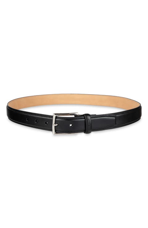 Burnished Edge Leather Belt