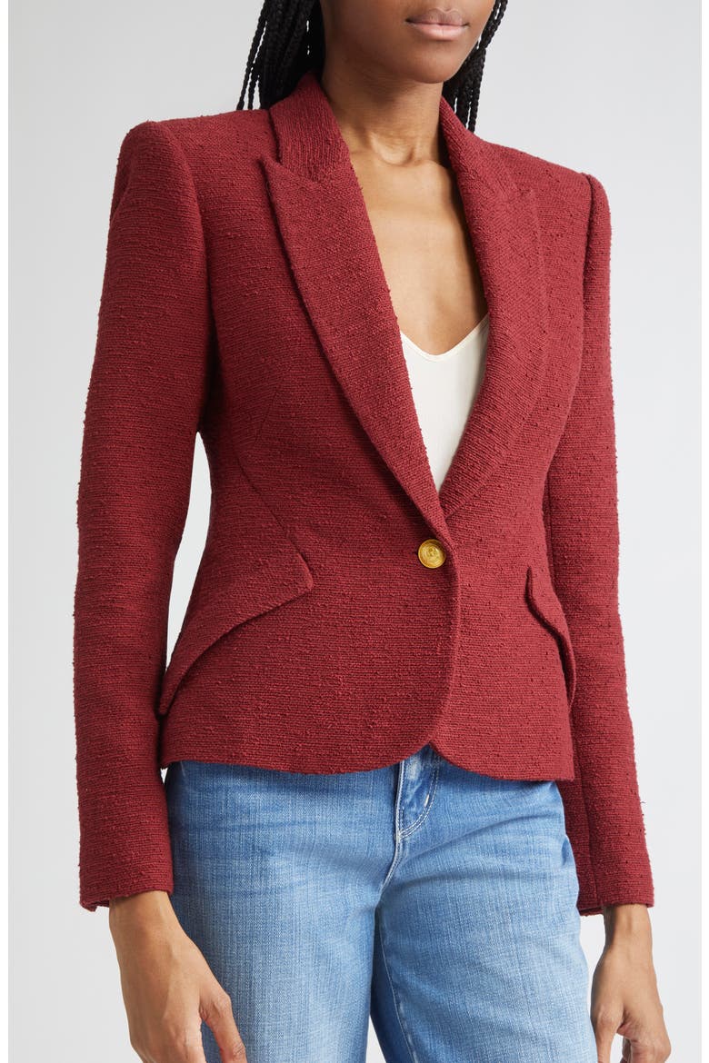 Jennah Tweed Blazer, Alternate, color, SYRAH/ PINK MULTI ROCOCO