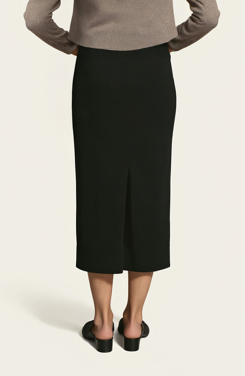 Italic Gemma Cashmere Midi Skirt In Black