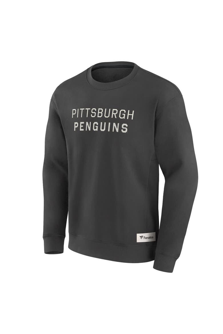 Men's Fanatics Charcoal Pittsburgh Penguins Elements Future Ground Lettering Pullover Sweatshirt, Alternate, color, Charcoal