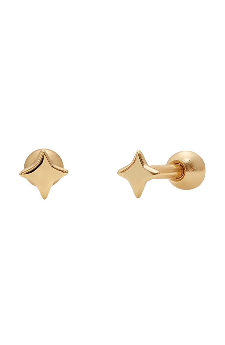 MADE BY MARY Star Stud Earrings, Main, color, Gold Vermeil