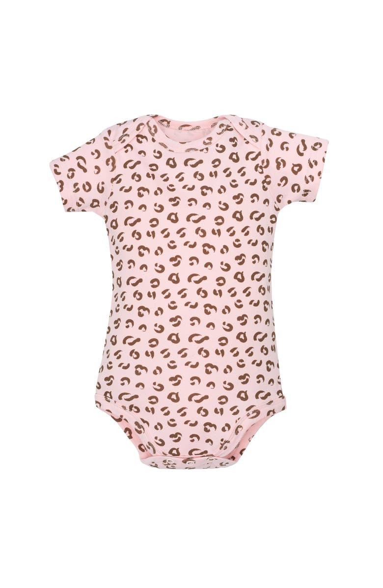 Hudson Baby 3Pk Cotton Bodysuits, Alternate, color, Leopard Bow